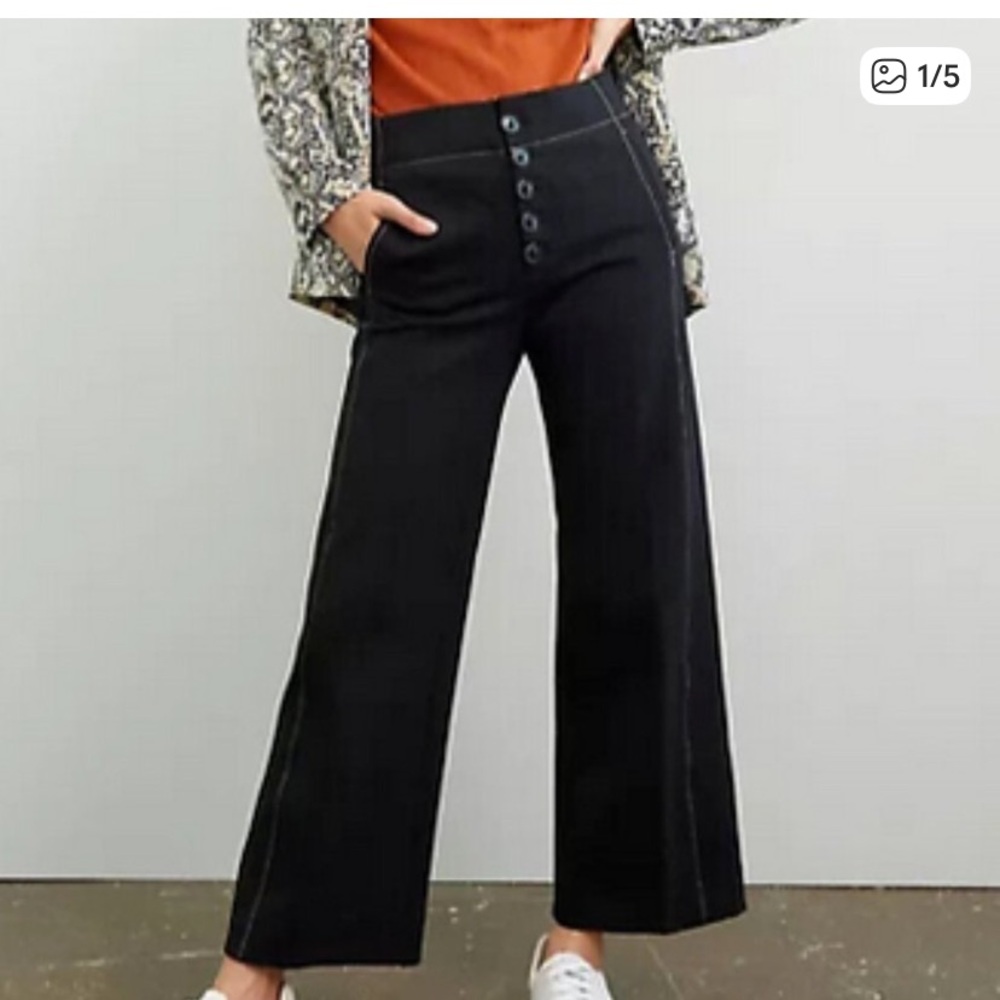 Anthropologie Hailee Ponte Knit Wide leg pants. Size 10